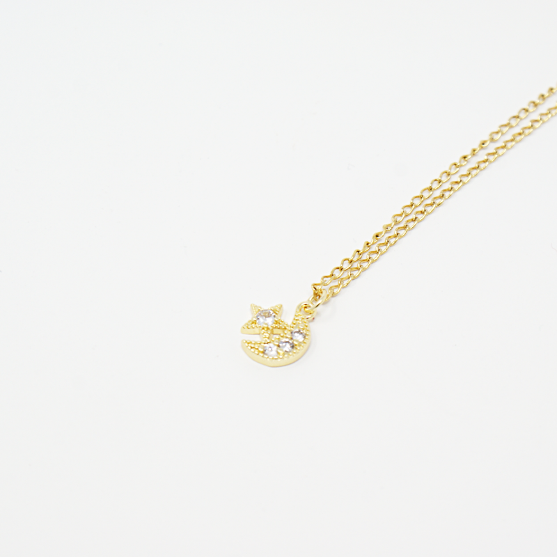 Collar Dije luna y estrella